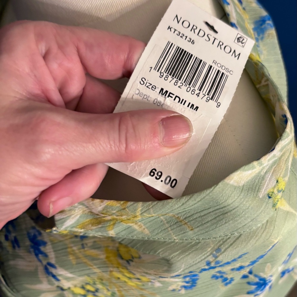 🌼2/$40 🌼KUT from the Kloth NWT Floral Print Chiffon Button-up, Long-sleeve - Picture 15 of 16